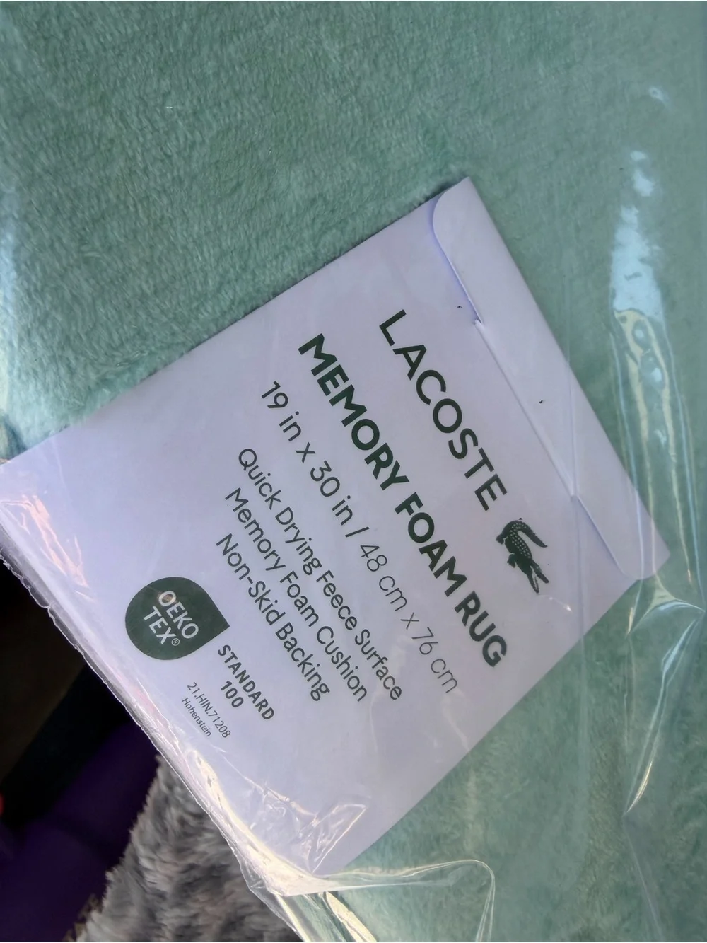 Lacoste  Crocodile Memory Foam Bath Rug NWT